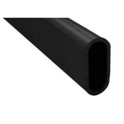 Kledingroede zwart aluminium dikwandig (extra zwaar), lengte 90 - 120 -150 - 200 -300 cm
