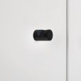 Knop Panama cilinder zwart 20 mm