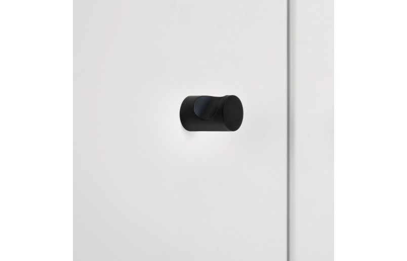 Knop Panama cilinder zwart 20 mm