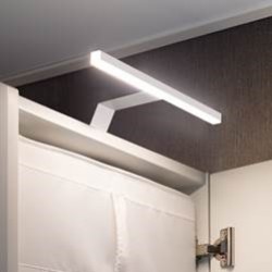 Ultra slim opbouwarmatuur voor kasten en meubels, kleur wit in set
