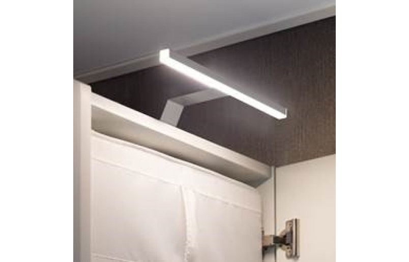 Ultra slim opbouwarmatuur voor kasten en meubels, kleur zilver  in set