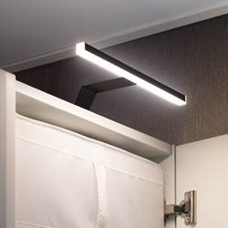 Ultra slim opbouwarmatuur voor kasten en meubels, kleur zwart in set