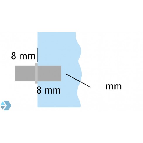 kastplankdrager zwart gelakt 5mm