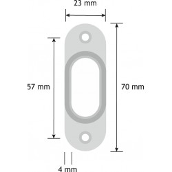 Kastroede houder zwart aluminium met borgschroef