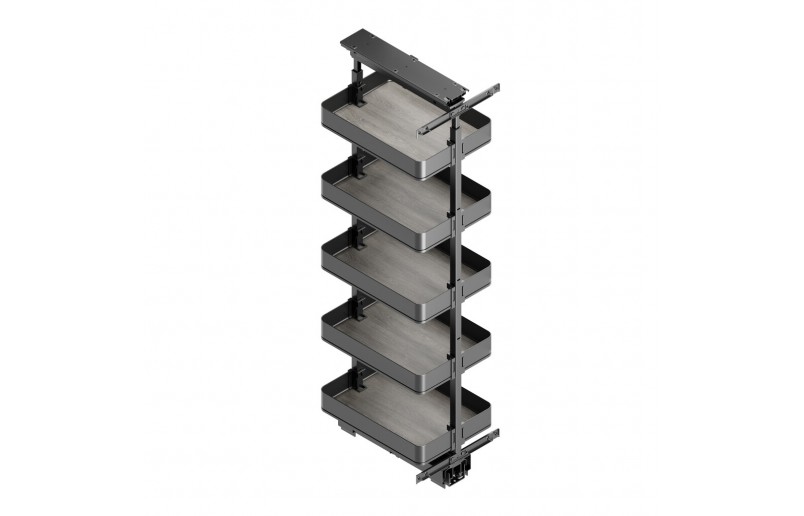 Uittrekframe draaibaar voor keukenkasten met hoogte 143 cm en kastbreedte 400 mm