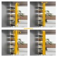 Uittrekframe draaibaar voor keukenkasten met hoogte 178 cm en kastbreedte 400 mm