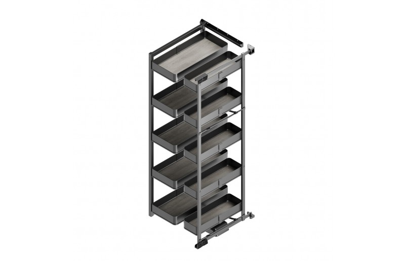 Uittrekframe voor keukenkasten met hoogte 148 cm en kastbreedte 600 mm