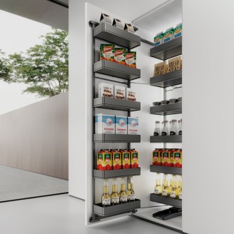 Uittrekframe voor keukenkasten met hoogte 178 cm en kastbreedte 450 mm