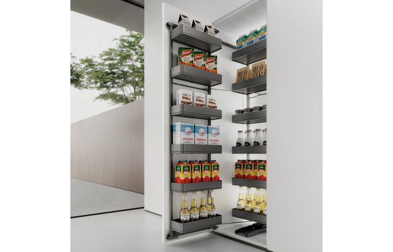 Uittrekframe voor keukenkasten met hoogte 178 cm en kastbreedte 600 mm