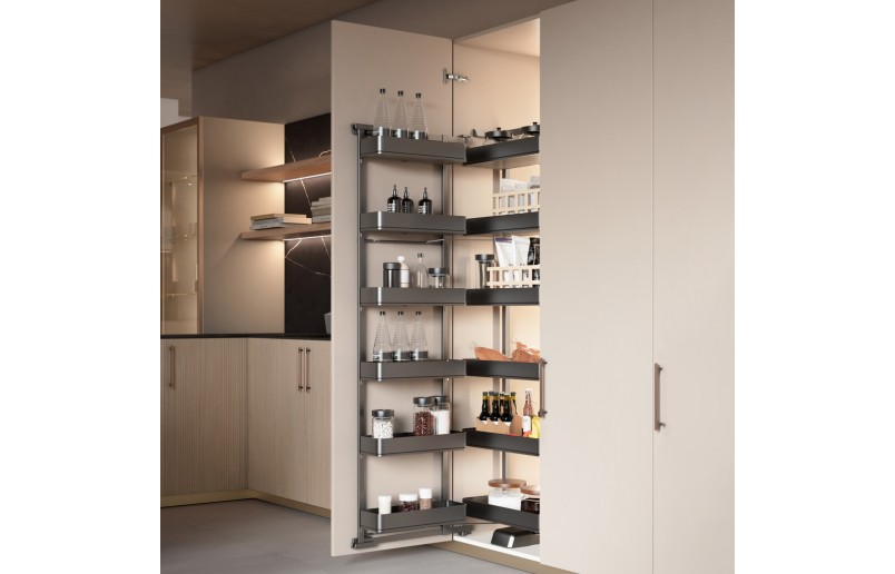 Uittrekframe voor keukenkasten met hoogte 178 cm en kastbreedte 600 mm