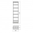 Uittrekframe draaibaar voor keukenkasten met hoogte 178 cm en kastbreedte 400 mm