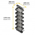 Uittrekframe draaibaar voor keukenkasten met hoogte 178 cm en kastbreedte 400 mm