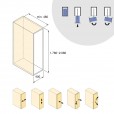 Uittrekframe draaibaar voor keukenkasten met hoogte 178 cm en kastbreedte 400 mm