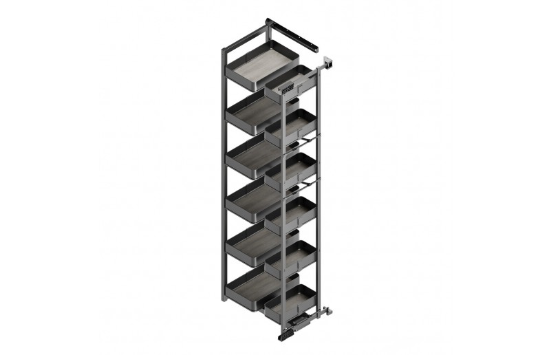 Uittrekframe voor keukenkasten met hoogte 178 cm en kastbreedte 600 mm