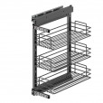 Uittrekframe met wandbevestiging links voor keukenkasten met kastbreedte 400 mm
