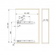 Uittrekframe met wandbevestiging links voor keukenkasten met kastbreedte 400 mm