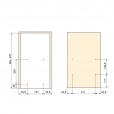 Uittrekframe met 3 manden voor keukenkasten met kastbreedte 300 mm 