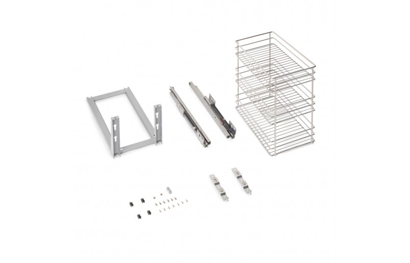 Uittrekframe met 3 manden voor keukenkasten met kastbreedte 300 mm 