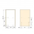 Uittrekframe met 3 manden voor keukenkasten met kastbreedte 400 mm