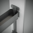 Uittrekbaar potten- en flessenrek met 2 plateaus voor keukenkasten met breedte 200 mm