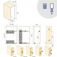Uittrekframe met 3 opberg plateaus voor keukenkasten met breedte 400 mm