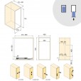 Uittrekframe met manden en bakjes voor keukenkasten met breedte 400 mm
