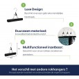 Rokhangers zwart gelakt hout