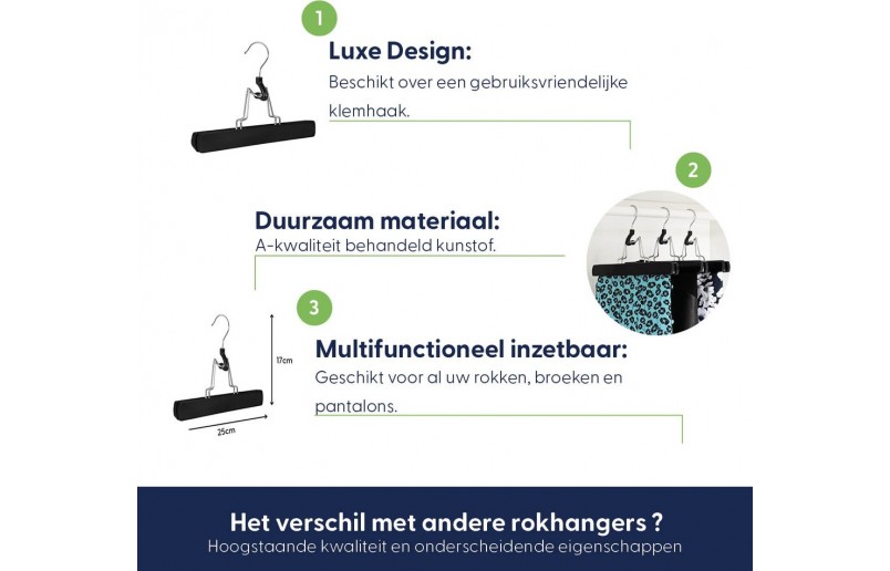 Rokhangers zwart gelakt hout