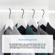 Kledinghanger A kwaliteit, wit gelakt zwarte haak 