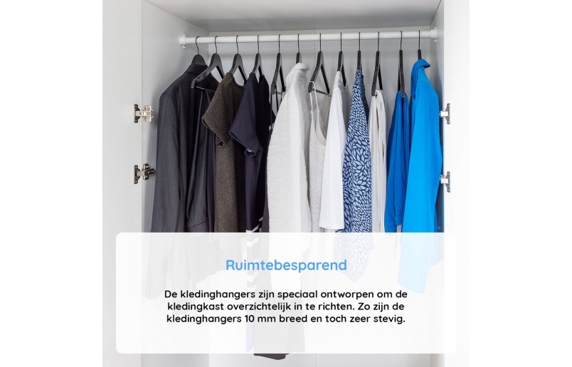 Kledinghanger A kwaliteit hout, zwart gelakt zwarte haak 