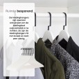 Kledinghanger A kwaliteit, wit gelakt platte zwarte haak 