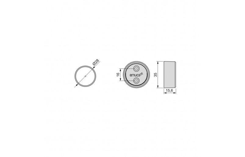 Kledingroede rond zwart (2 stuks ) in complete set, lengte 75 cm