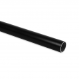 Kledingroede aluminium zwart rond 28.5 mm, lengte 90 -115 - 235 cm