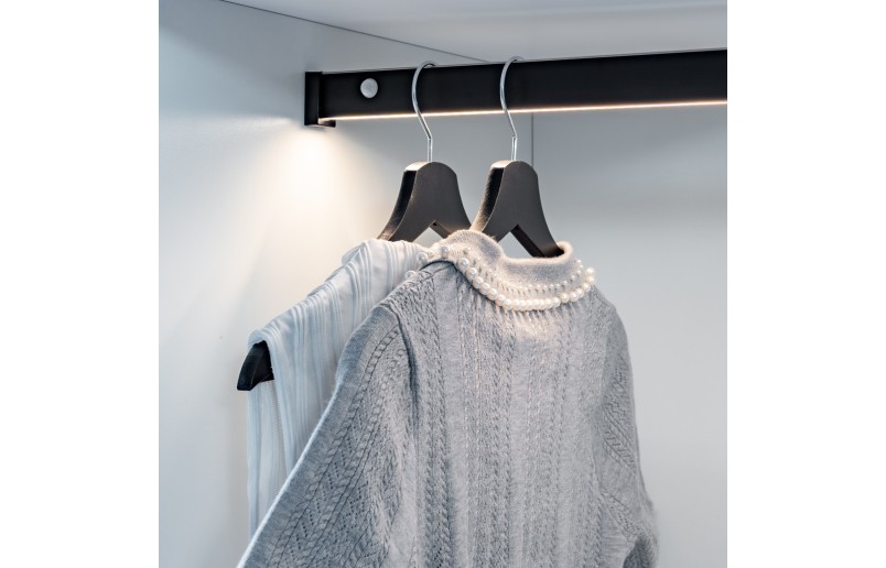 COB-LED verlichte roede met bewegingssensor zwart (inclusief trafo)