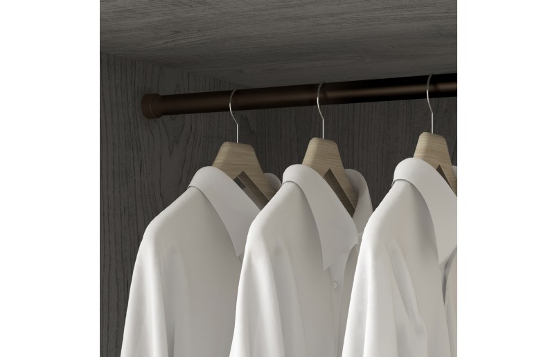 Kledingroede rond mokka ( 2stuks ) in complete set