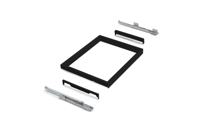 Uittrekbare sieradenlade - zwarte lade met vakindeling