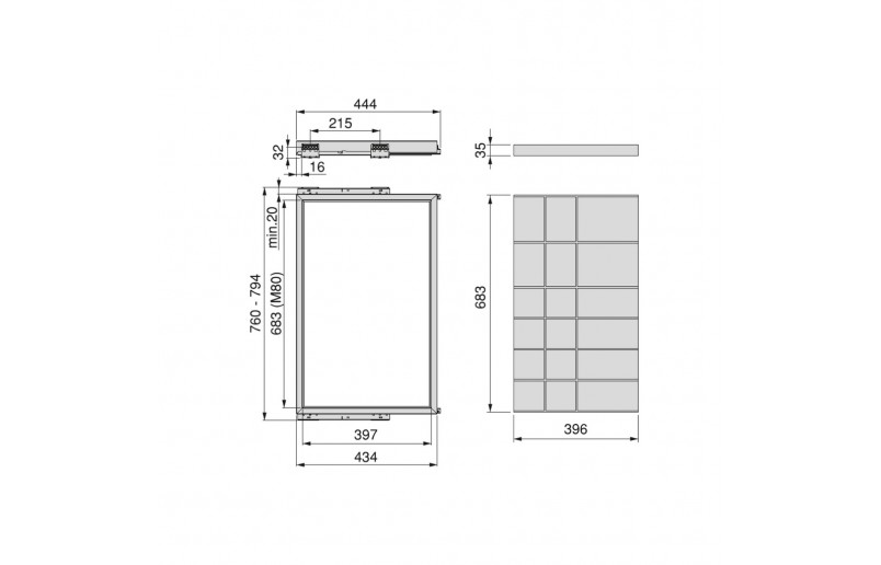 Uittrekbare sieradenlade - zwarte lade met vakindeling