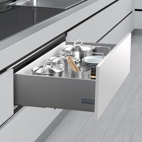 Slimbox ladenset 170 mm hoog antraciet