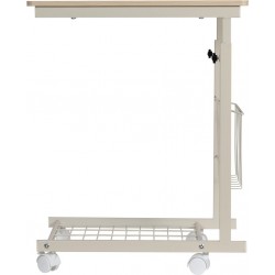 Laptoptafel wit - bijzettafel / bedtafel verstelbaar en verrijdbaar