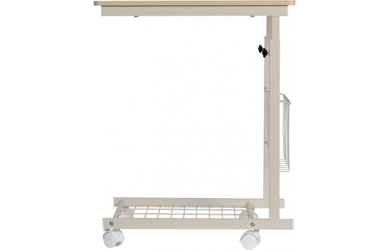 Laptoptafel wit - bijzettafel / bedtafel verstelbaar en verrijdbaar