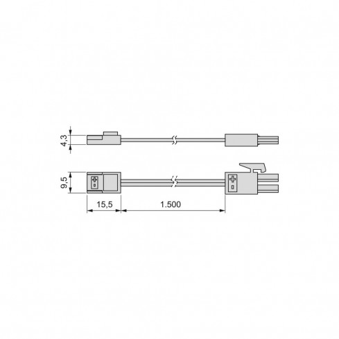Led strip aansluitkabel smal
