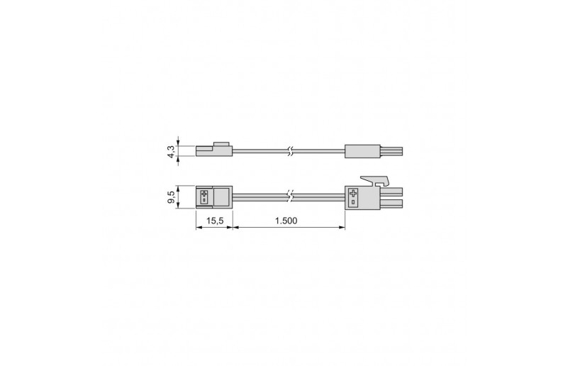 Led strip aansluitkabel smal