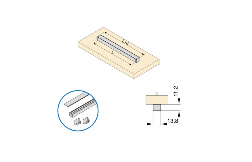 Aluminium opbouwprofiel smal voor ledstrips, mat zilver