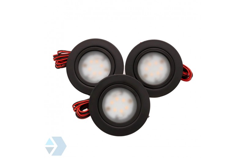 LED meubelspots zwart in complete set