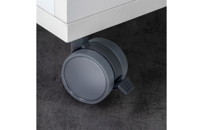 Meubelwiel grijs kunststof in set á 4 stuks 73 mm hoog