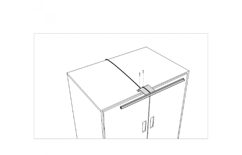 Ultra slim opbouwarmatuur voor kasten en meubels, kleur zilver  in set