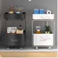 Opbergrek organizer dicht model wit en zwart