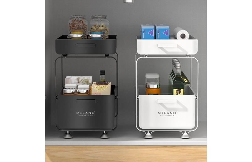 Opbergrek organizer dicht model wit en zwart