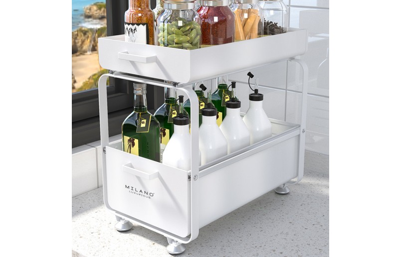 Opbergrek organizer dicht model wit en zwart