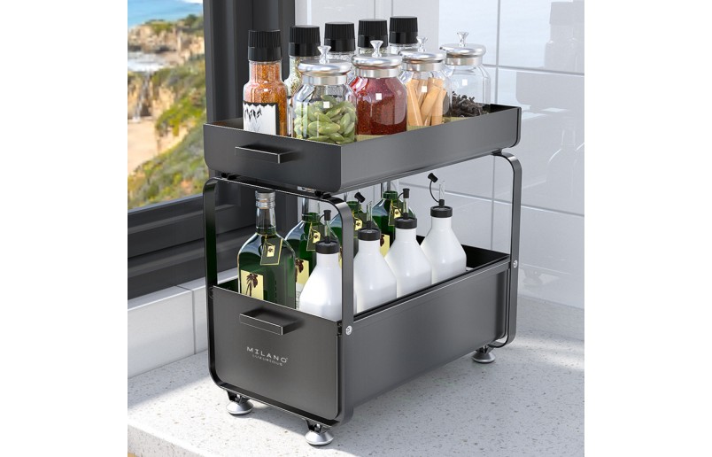 Opbergrek organizer dicht model wit en zwart